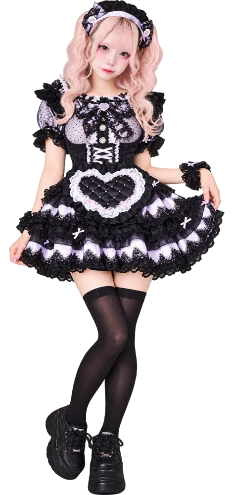 パープル×ブラックの衣装