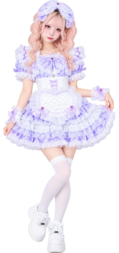 ラベンダー×ホワイトの衣装